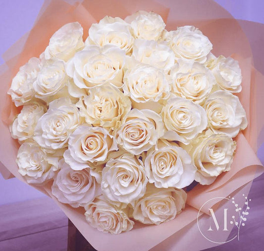 Best selling 100 white roses